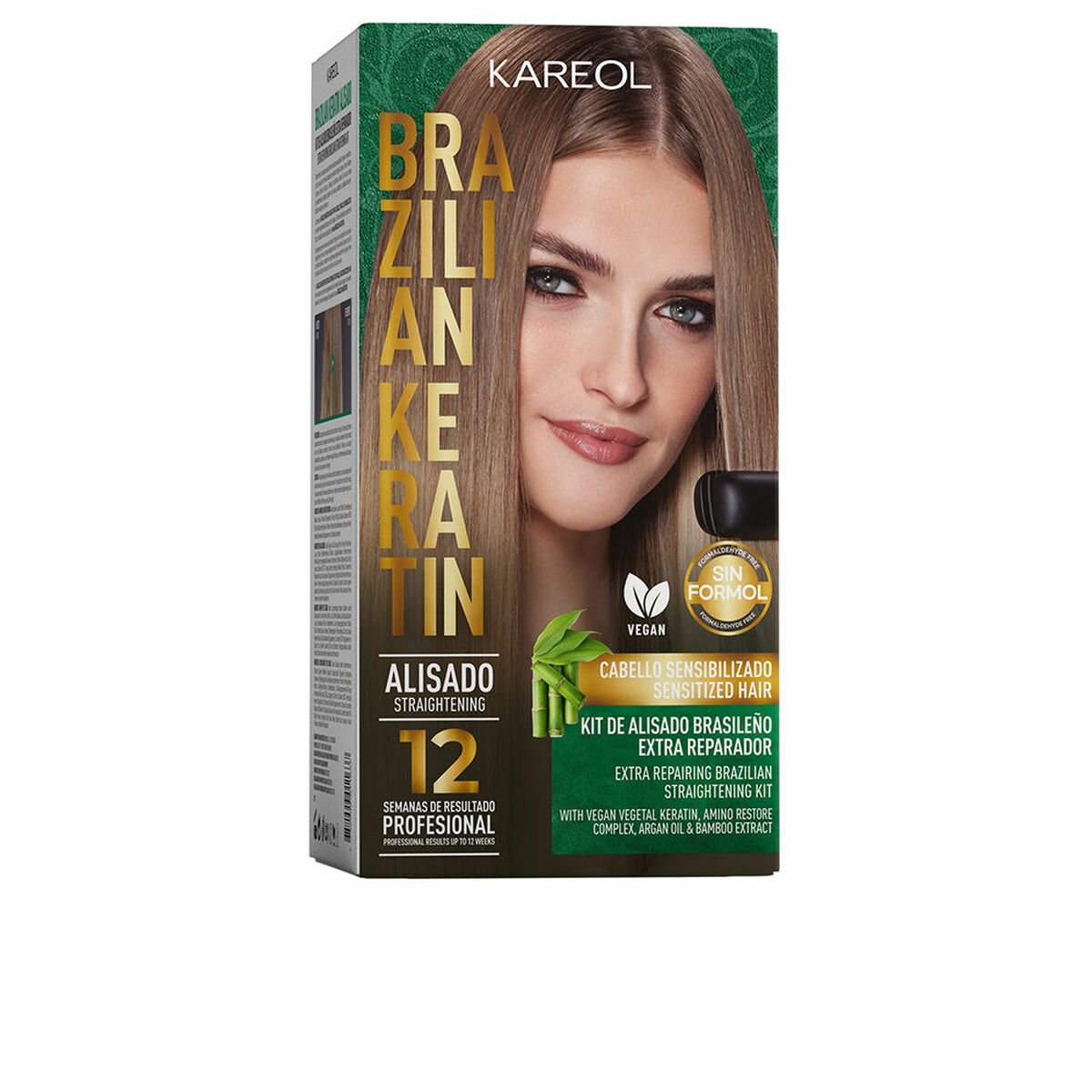 Frizerski Set za Brazilsko Ravnanje Kareol BRAZILIAN KERATIN Intenzivni Obnavljajući Tretman 6 Dijelovi