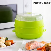 Dvostruka Posuda za Kuhanje na Pari u Mikrovalnoj Pećnici Codowave InnovaGoods