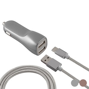Polnilec za Avto USB Metalni
