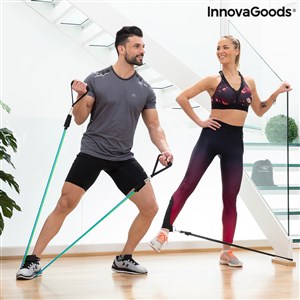 Set traka otpora s dodacima i vodičem za vježbu Tribainer InnovaGoods (3 kom.)