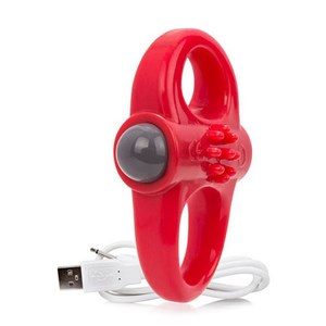 Vibrirajući Prsten za Penis The Screaming O Charged Yoga Crvena