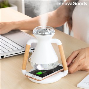 Ovlaživač Zraka s Raspršivačem Mirisa i Bežičnim Punjačem 3 u 1 Misvolt InnovaGoods