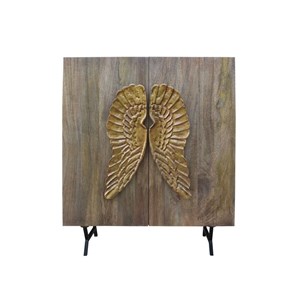 Kredenca DKD Home Decor Zlat Rjava Mangov les (100 x 45 x 120 cm)