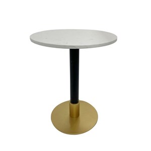 Stranska miza DKD Home Decor Kovina Bela Marmor 50 x 50 x 61 cm