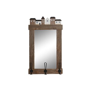 Zidno ogledalo DKD Home Decor Premaz u shabby stilu Kristal Metal Smeđa (40 x 9 x 68 cm)