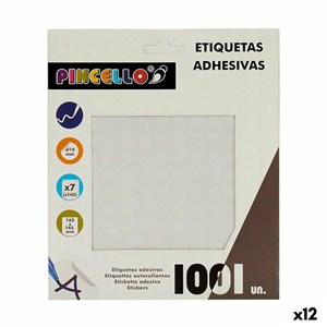 Samoljepljive naljepnice Ø 10 mm Bijela (12 kom.)