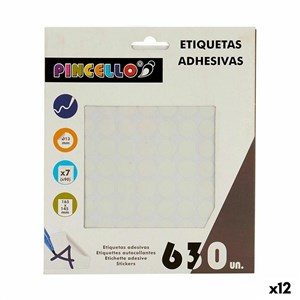 Samoljepljive naljepnice Bijela Ø 13 mm (12 kom.)