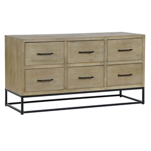 Kredenca DKD Home Decor Črna Naraven Kovina Les MDF 120 x 40 x 64 cm