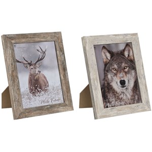 Okvir za sliku Home ESPRIT Bijela Prirodno Kristal polistiren Skandinavski 19,5 x 2 x 24,5 cm (2 kom.)