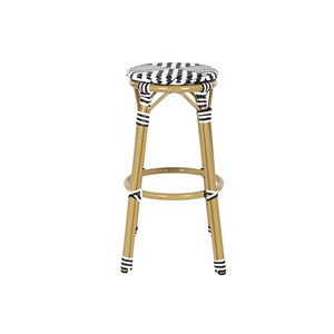 Stolček Home ESPRIT Dvobarvna Kovina sintetični ratan 39,5 x 39,5 x 74,5 cm