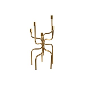 Svijećnjak Home ESPRIT zlatan Metal 25 x 25 x 51 cm