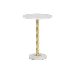 Stranska miza Home ESPRIT Bela Zlat 41 x 41 x 57 cm