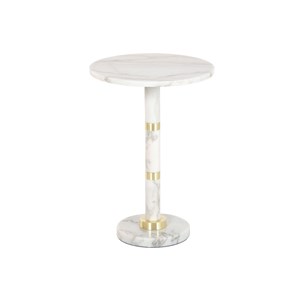 Stranska miza Home ESPRIT Bela Zlat 41 X 41 X 58 CM