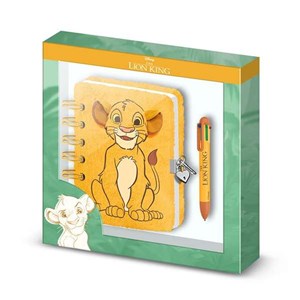 Spiralni Blok s Kemijskom Olovkom The Lion King Rumena 24 x 23 x 2,5 cm A5