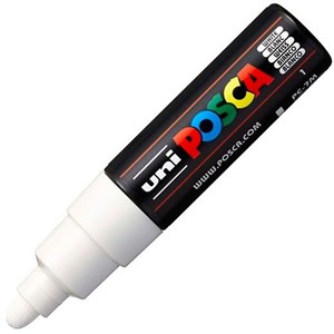 Marker Uni-Ball PC-7M Blanco Plastika